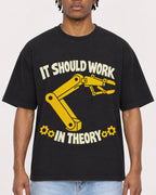 Mockup Boxy Heavyweight Tee Black male close-up 05