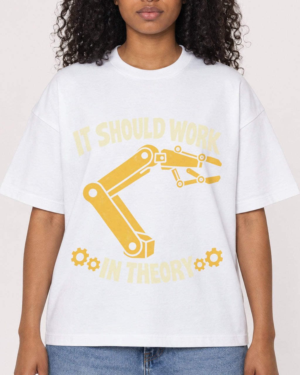 Mockup Boxy Heavyweight Tee White female close-up 05