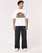 Mockup Boxy Heavyweight Tee White male full-body 10