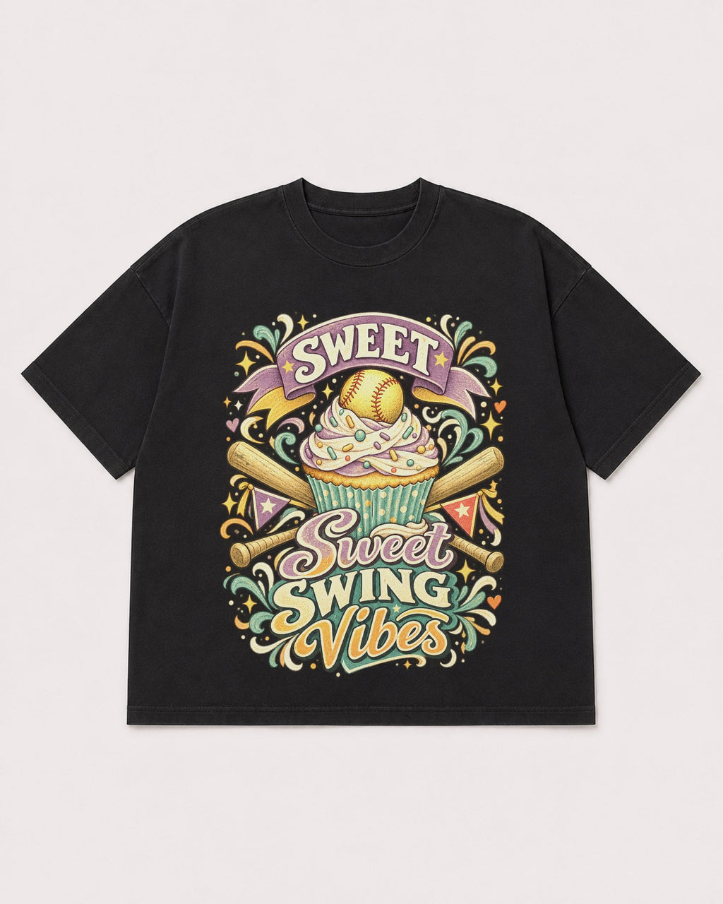 Mockup Boxy Heavyweight Tee Black product