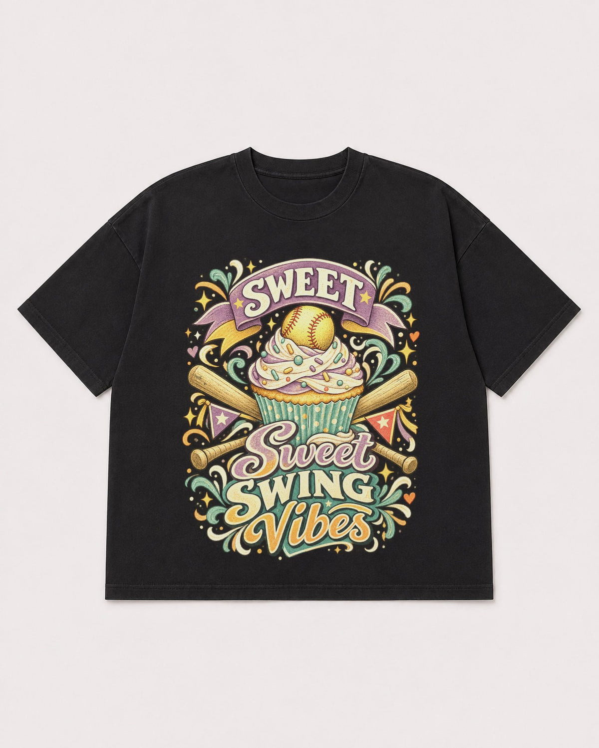 Mockup Boxy Heavyweight Tee Black product