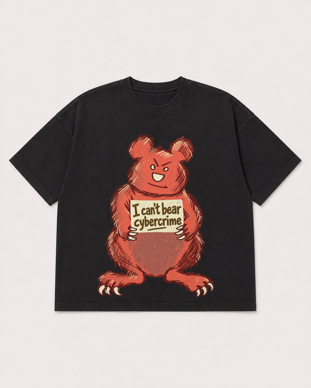 Mockup Boxy Heavyweight Tee Black product