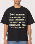 Mockup Boxy Heavyweight Tee Black male close-up 10