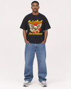 Mockup Boxy Heavyweight Tee Black male full-body 14