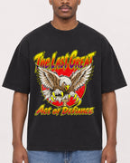 Mockup Boxy Heavyweight Tee Black male close-up 14