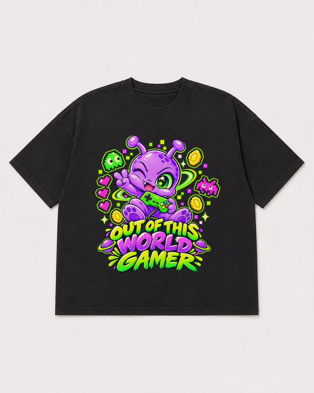 Mockup Boxy Heavyweight Tee Black product
