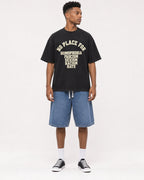 Mockup Boxy Heavyweight Tee Black male full-body 15