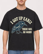 Mockup Boxy Heavyweight Tee Black male close-up 38