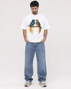 Mockup Boxy Heavyweight Tee White male full-body 07
