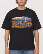 Mockup Boxy Heavyweight Tee Black male close-up 06