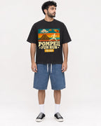 Mockup Boxy Heavyweight Tee Black male full-body 07