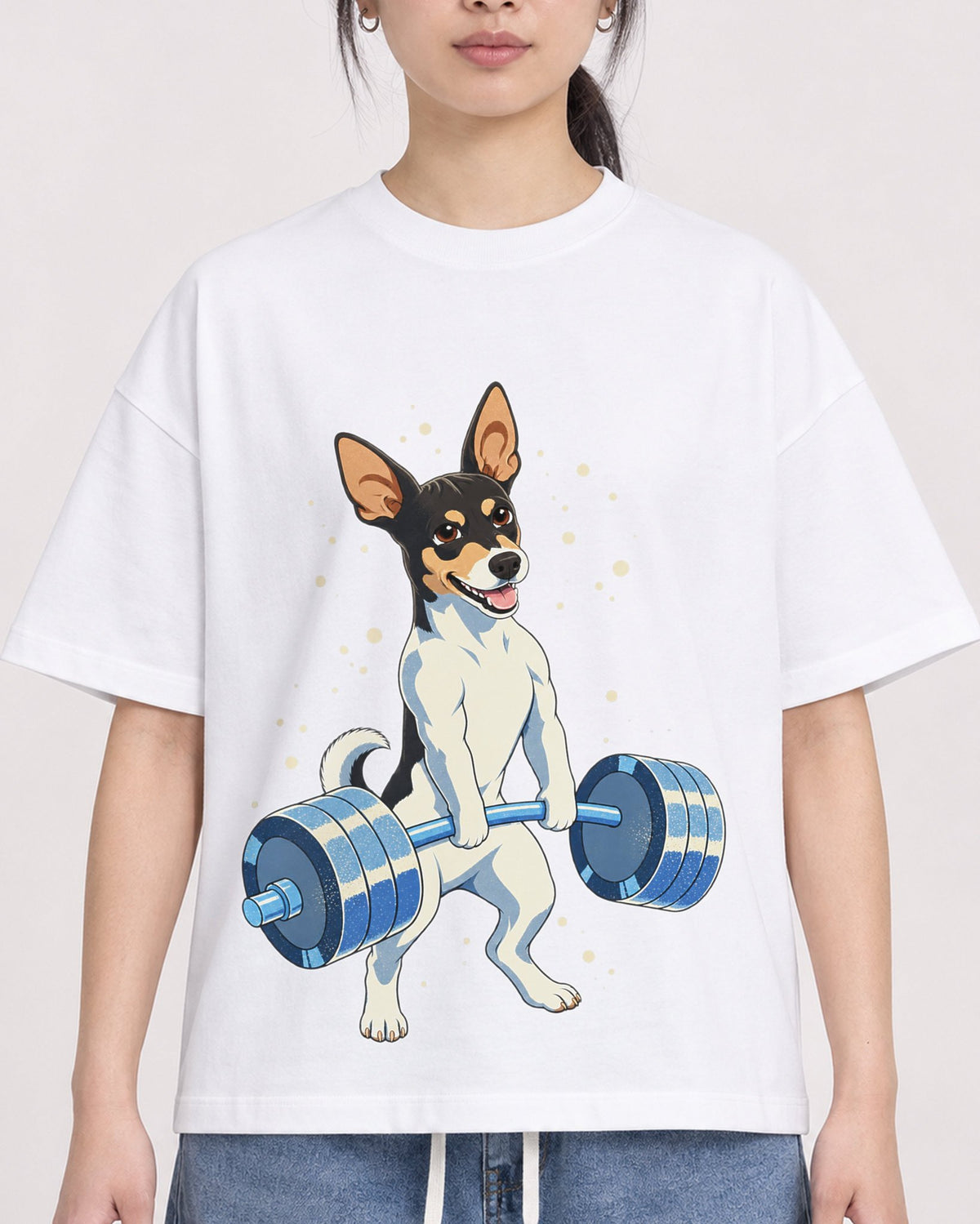 Mockup Boxy Heavyweight Tee White female close-up 21