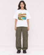 Mockup Boxy Heavyweight Tee White female full-body 02