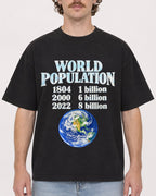 Mockup Boxy Heavyweight Tee Black male close-up 09