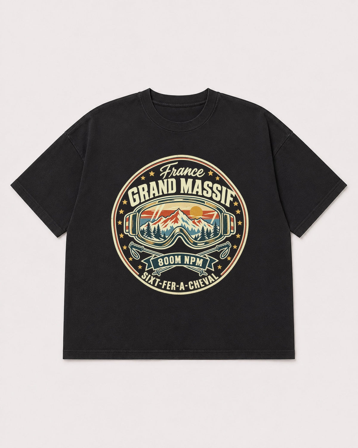 Mockup Boxy Heavyweight Tee Black product