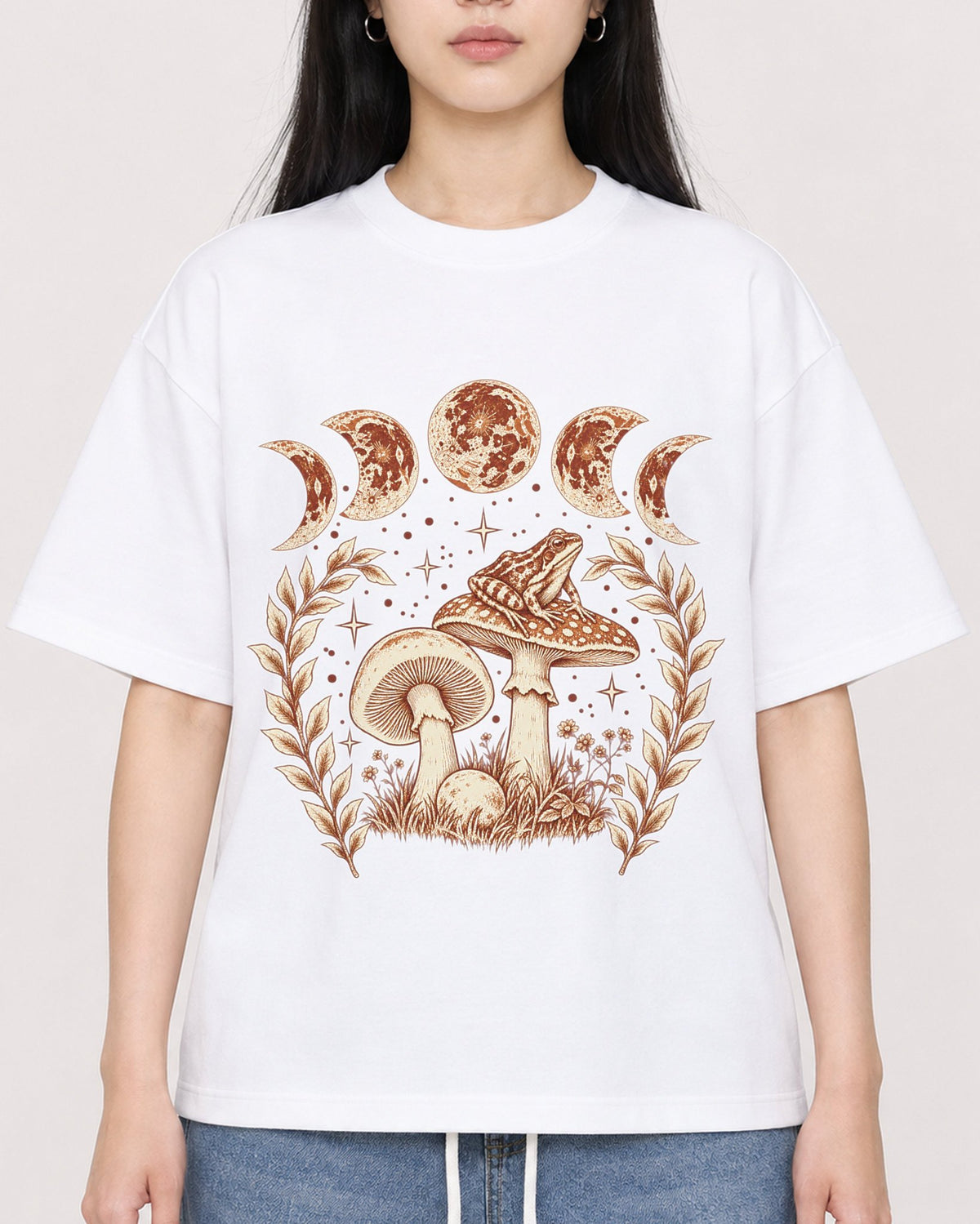 Mockup Boxy Heavyweight Tee White female close-up 01
