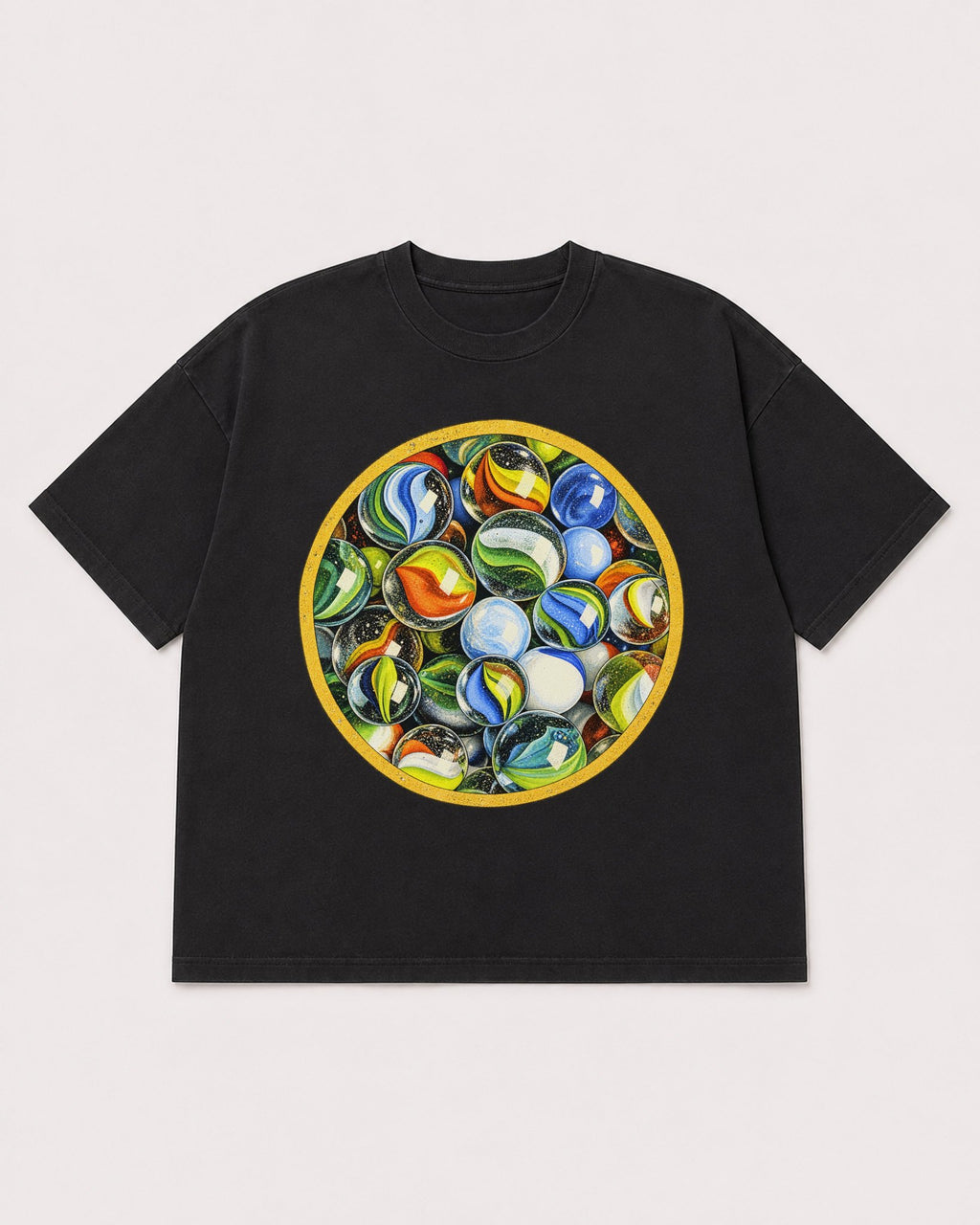 Mockup Boxy Heavyweight Tee Black product