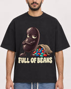 Mockup Boxy Heavyweight Tee Black male close-up 07