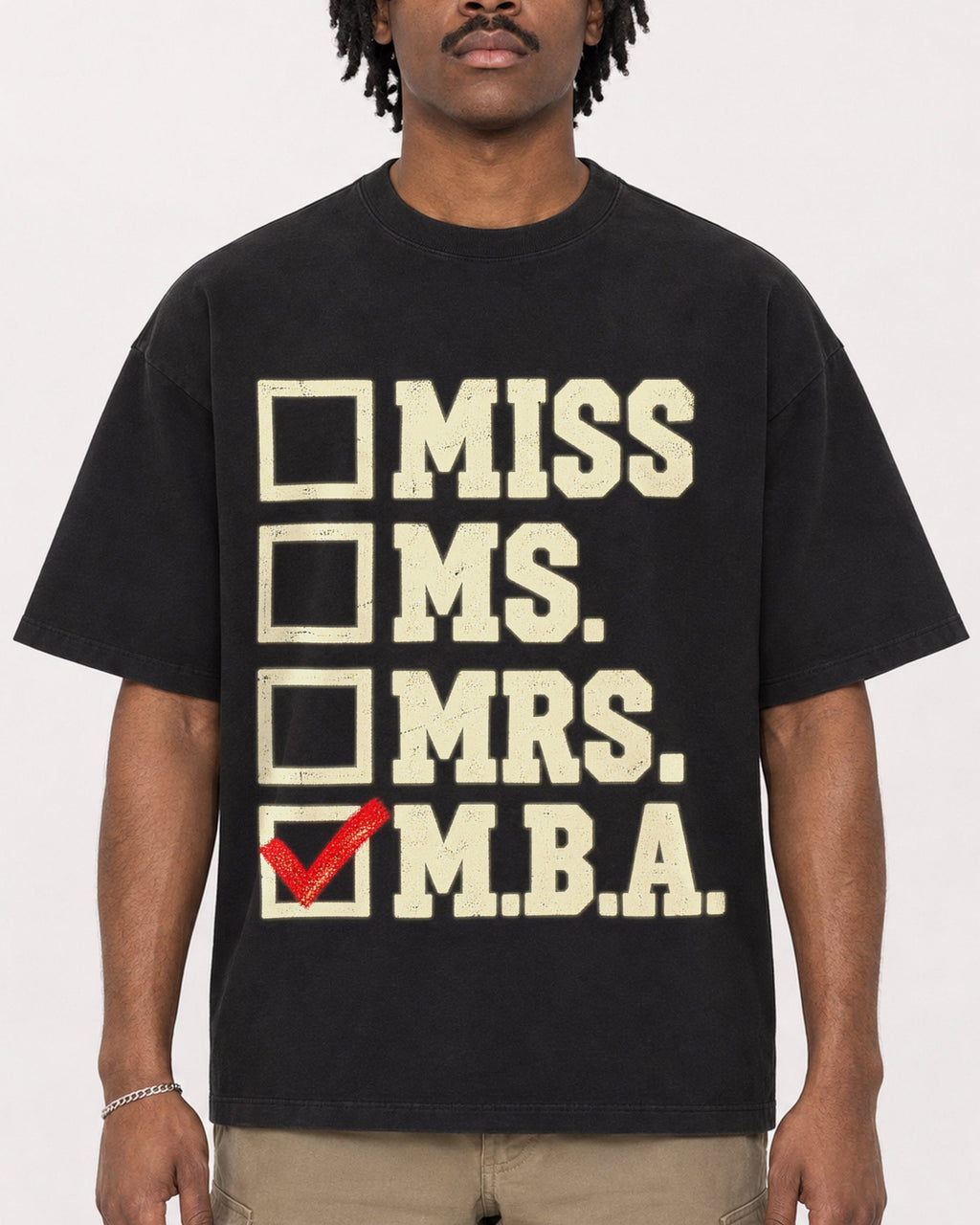 Mockup Boxy Heavyweight Tee Black male close-up 04