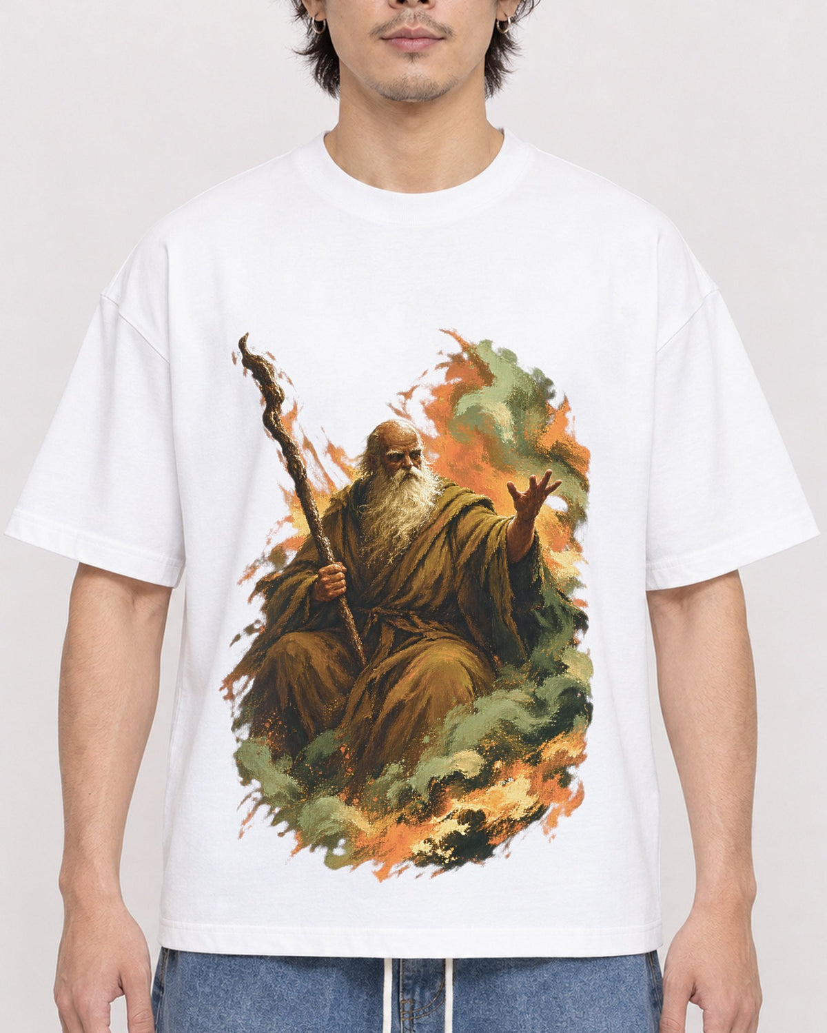 Mockup Boxy Heavyweight Tee White male close-up 03