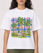 Mockup Boxy Heavyweight Tee White female close-up 07