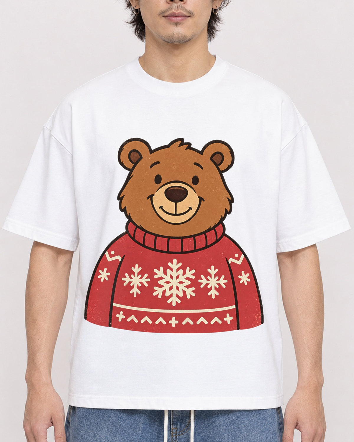 Mockup Boxy Heavyweight Tee White male close-up 03