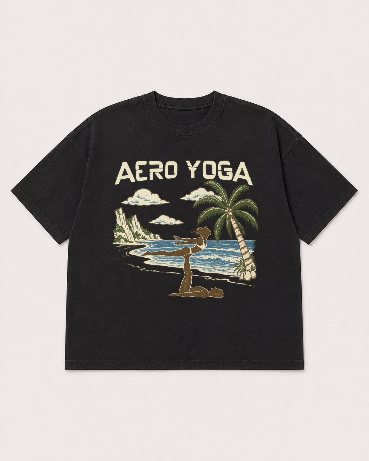Mockup Boxy Heavyweight Tee Black product