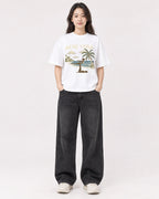 Mockup Boxy Heavyweight Tee White female full-body 03