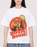 Mockup Boxy Heavyweight Tee White female close-up 01
