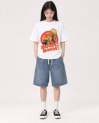 Mockup Boxy Heavyweight Tee White female full-body 01
