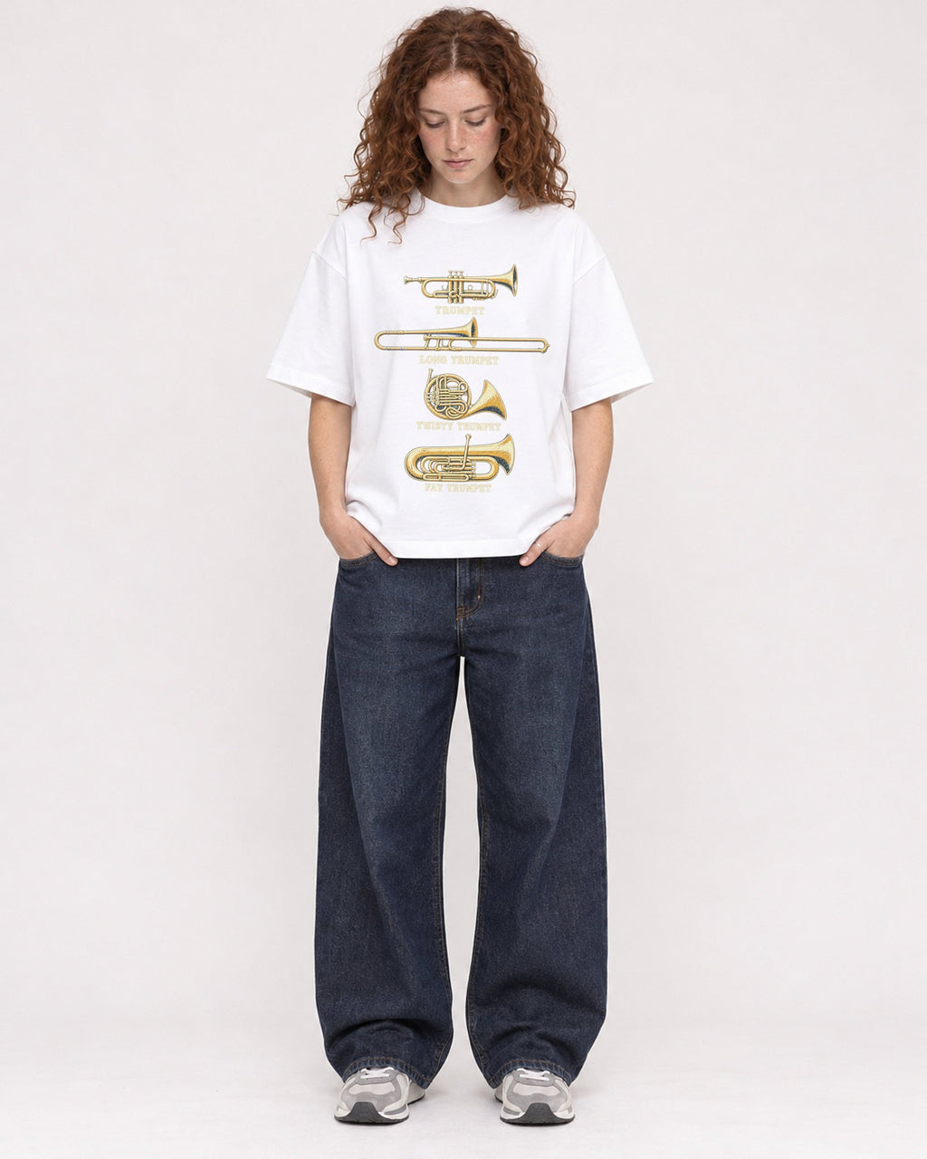 Mockup Boxy Heavyweight Tee White female full-body 09