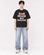 Mockup Boxy Heavyweight Tee Black male full-body 01
