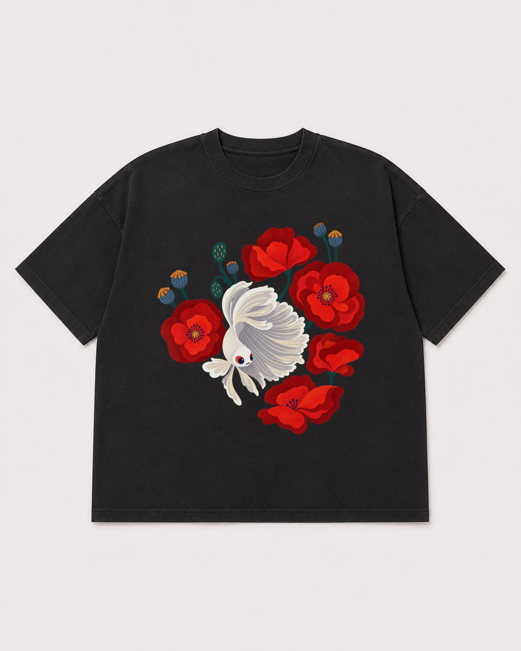 Mockup Boxy Heavyweight Tee Black product