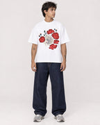Mockup Boxy Heavyweight Tee White male full-body 06