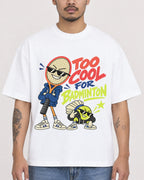 Mockup Boxy Heavyweight Tee White male close-up 12
