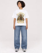 Mockup Boxy Heavyweight Tee White female full-body 40