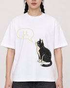 Mockup Boxy Heavyweight Tee White female close-up 43