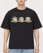 Mockup Boxy Heavyweight Tee Black male close-up 01