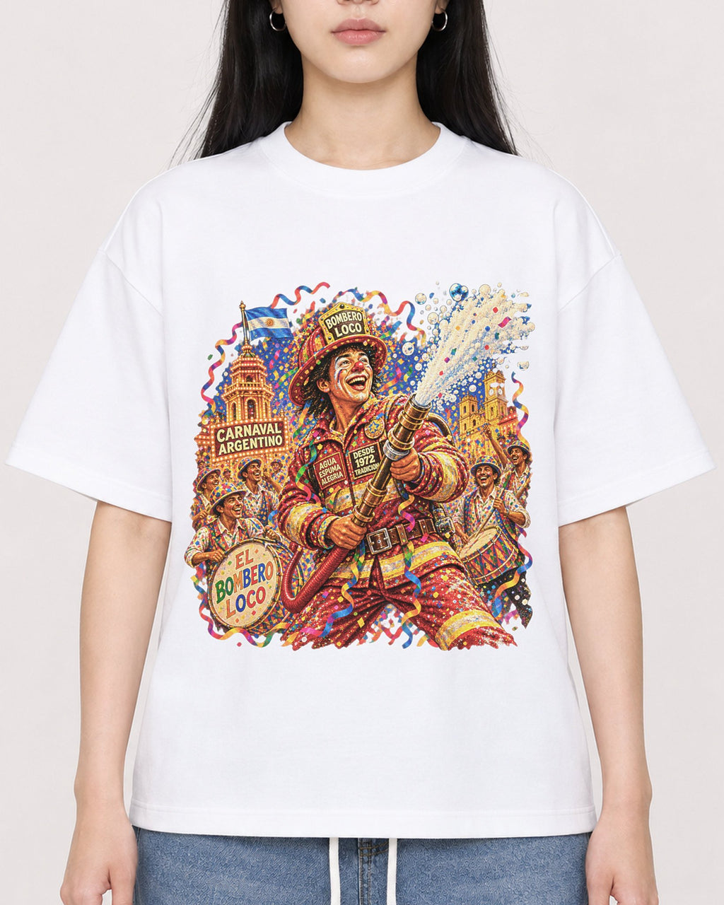 Mockup Boxy Heavyweight Tee White female close-up 01