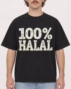 Mockup Boxy Heavyweight Tee Black male close-up 09