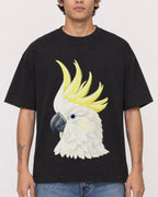 Mockup Boxy Heavyweight Tee Black male close-up 06