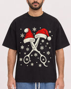 Mockup Boxy Heavyweight Tee Black male close-up 27