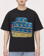 Mockup Boxy Heavyweight Tee Black male close-up 01