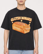 Mockup Boxy Heavyweight Tee Black male close-up 21