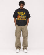 Mockup Boxy Heavyweight Tee Black male full-body 04