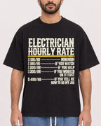 Mockup Boxy Heavyweight Tee Black male close-up 27