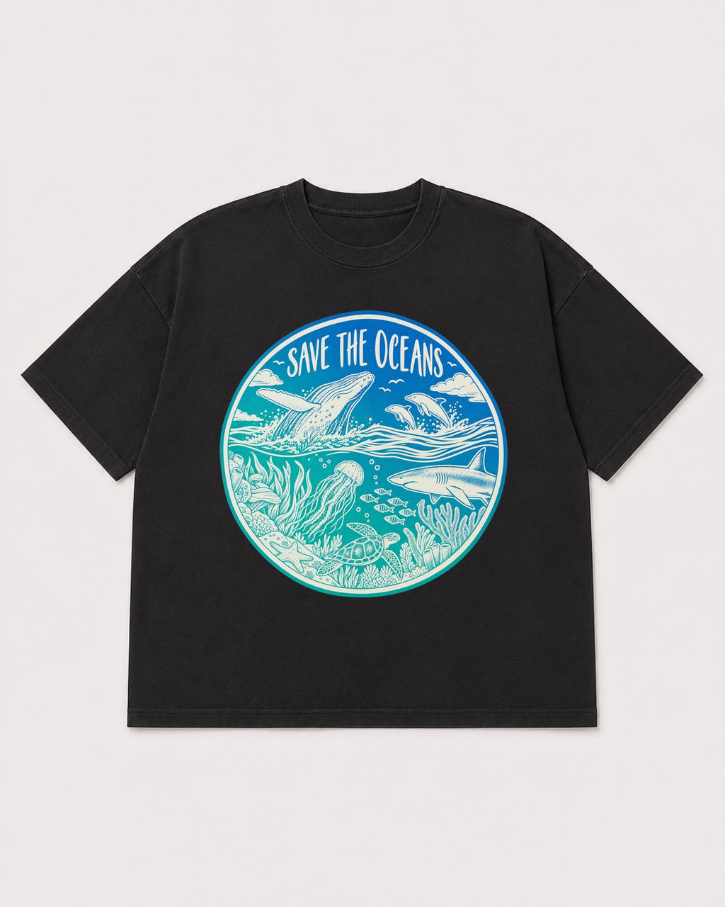 Mockup Boxy Heavyweight Tee Black product