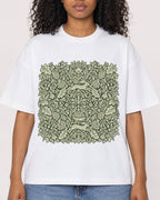 Mockup Boxy Heavyweight Tee White female close-up 05