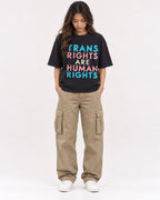 Mockup Boxy Heavyweight Tee Black female full-body 02