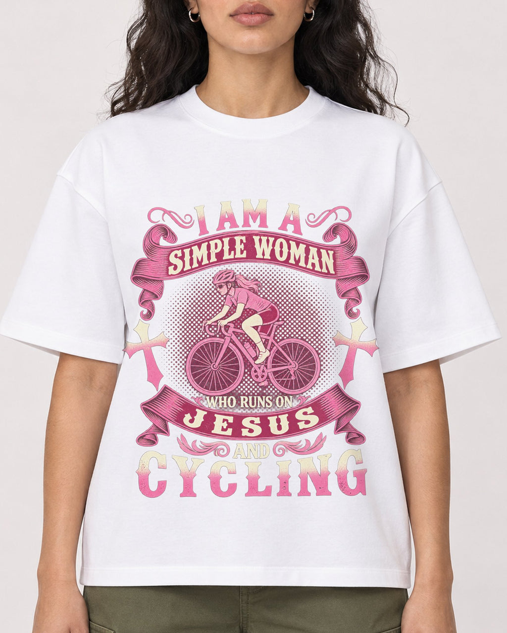 Mockup Boxy Heavyweight Tee White female close-up 07